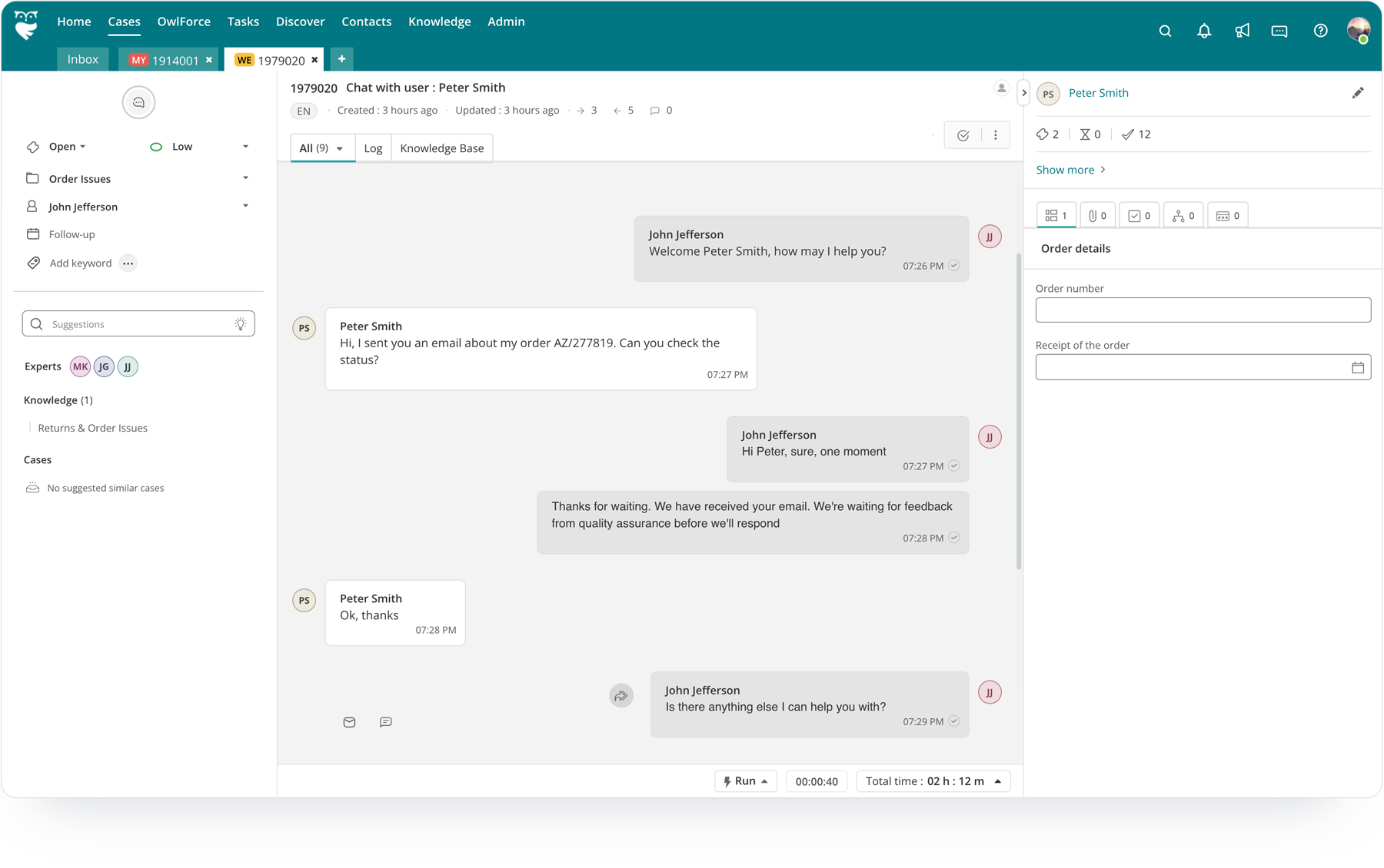 Intelligenter Live-Chat und Chatbot