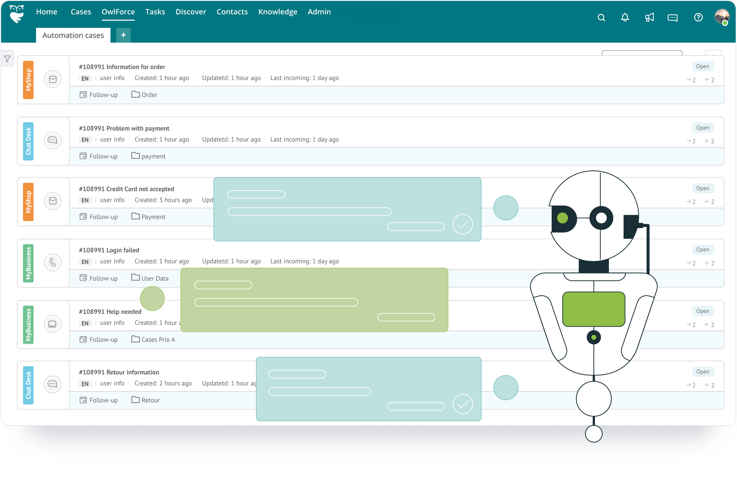 Conversational AI in OwlForce für vollautomatisierte Kommunikation